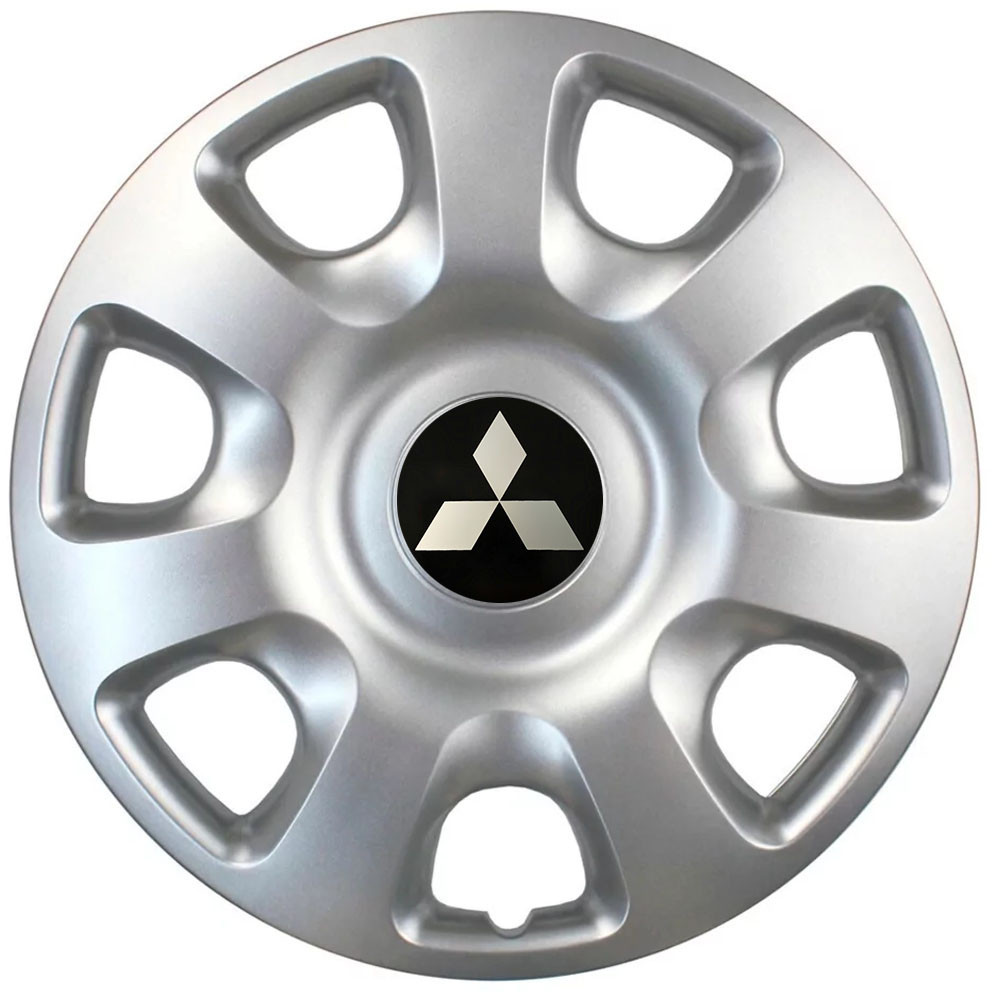 Автомобильные модельные колпаки R15 Mitsubishi 336 4шт, SJS, серебряные Киев - изображение 1