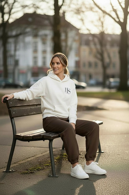 Теплий жіночий костюм тринитка на флісі Коричневий L-XL Харків - фото 3