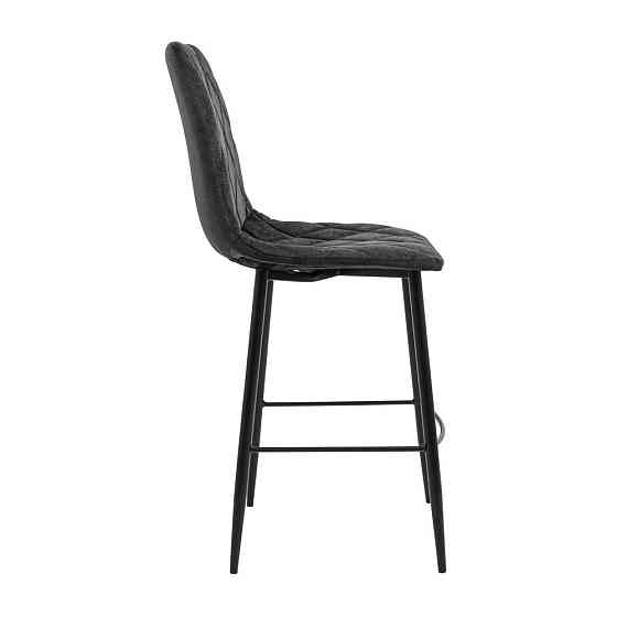 Стілець крісло барний м'який GarretDesign U Corduroy 465 високі ніжки Чорний Київ