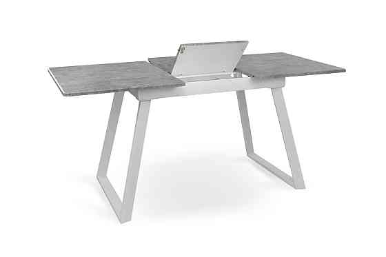 Стіл Тандем 120(+40)*75 білий метал/мрамор світл Київ