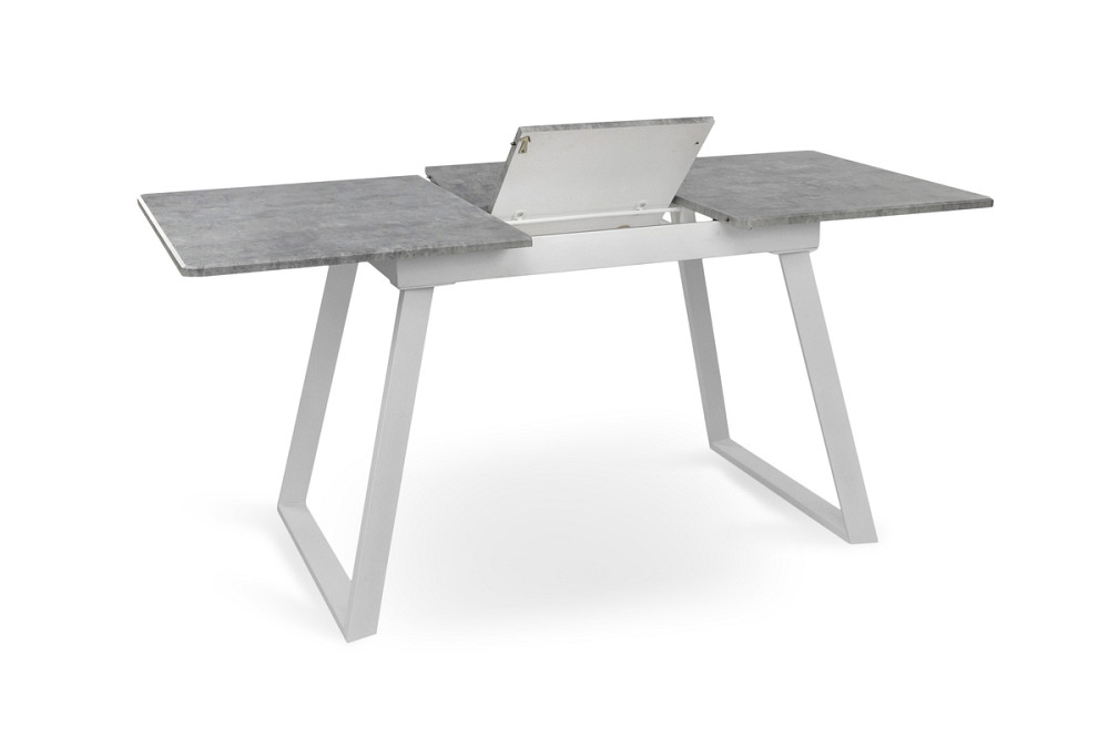 Стіл Тандем 120(+40)*75 білий метал/мрамор світл Київ - фото 5