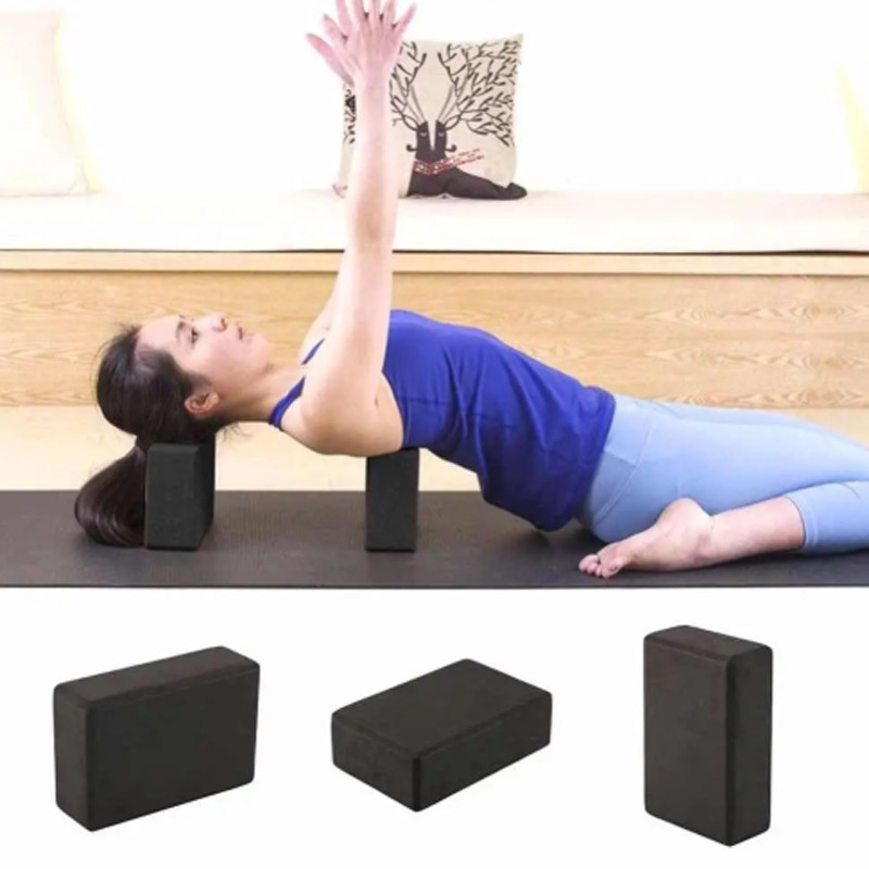 Блок для йоги, йога блок, кубик для фітнесу та розтяжки Profi Чорний Бровари - фото 6