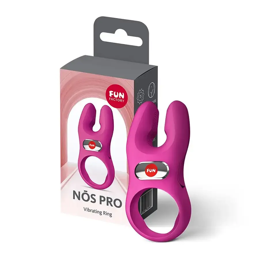Эрекционное виброкольцо с двойной стимуляцией клитора Fun Factory NŌS PRO Magenta, 2 мотора Львов - изображение 7