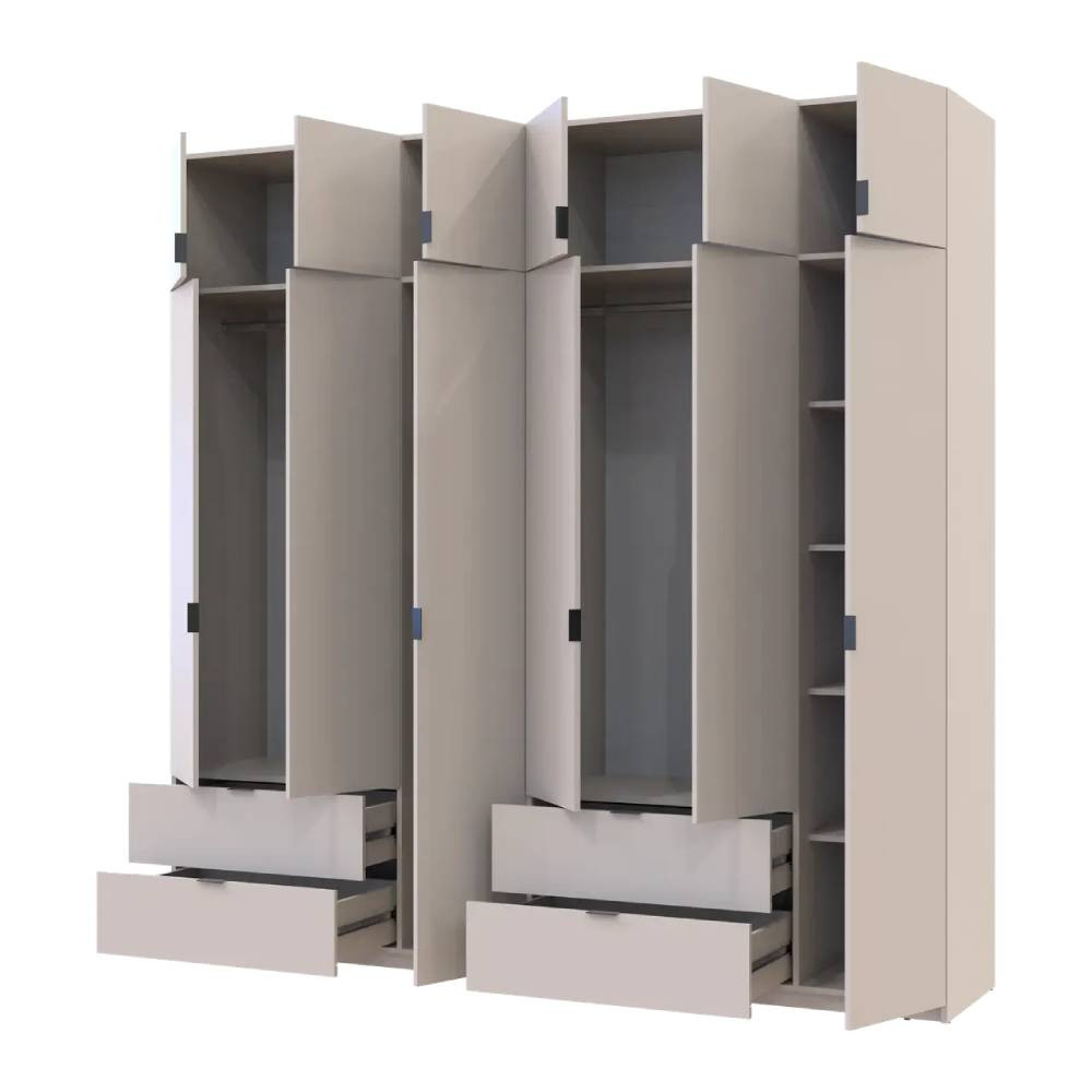 Шафа для одягу Doros Лукас Кашемір 3+3 ДСП 240х50х240 DRS-011713 (42005108) Львів - фото 2