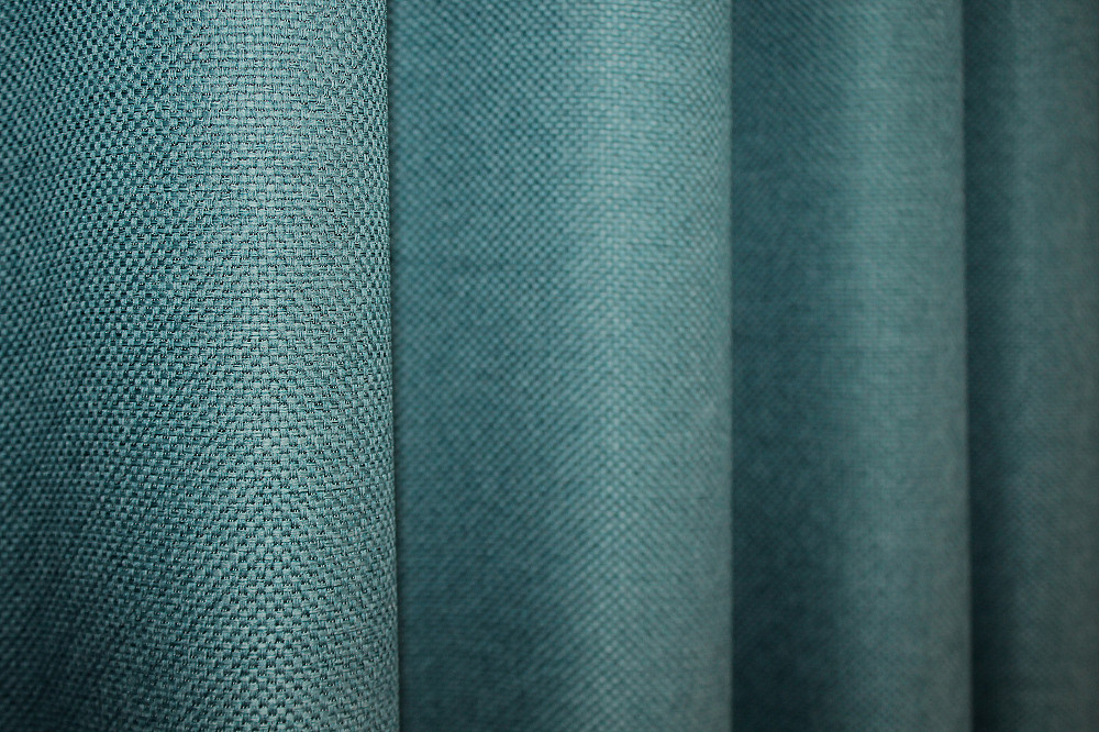 Комплект коротких штор VR-Textil Льон-блекаут Льон Мішковина № 511ш Бірюзовий 130х170см 2 шт (35-0098) Київ - фото 7