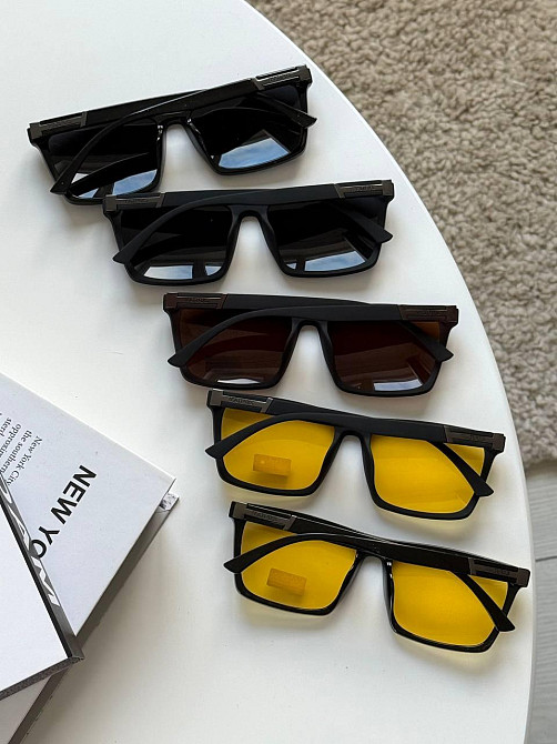Стильні Чоловічі окуляри POLARIZED з пластиковою оправою на середнє обличчя Київ - фото 2
