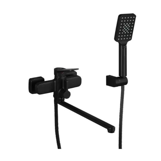 Смеситель для ванны с душевым гарнитуром Frap F2262 черный Киев