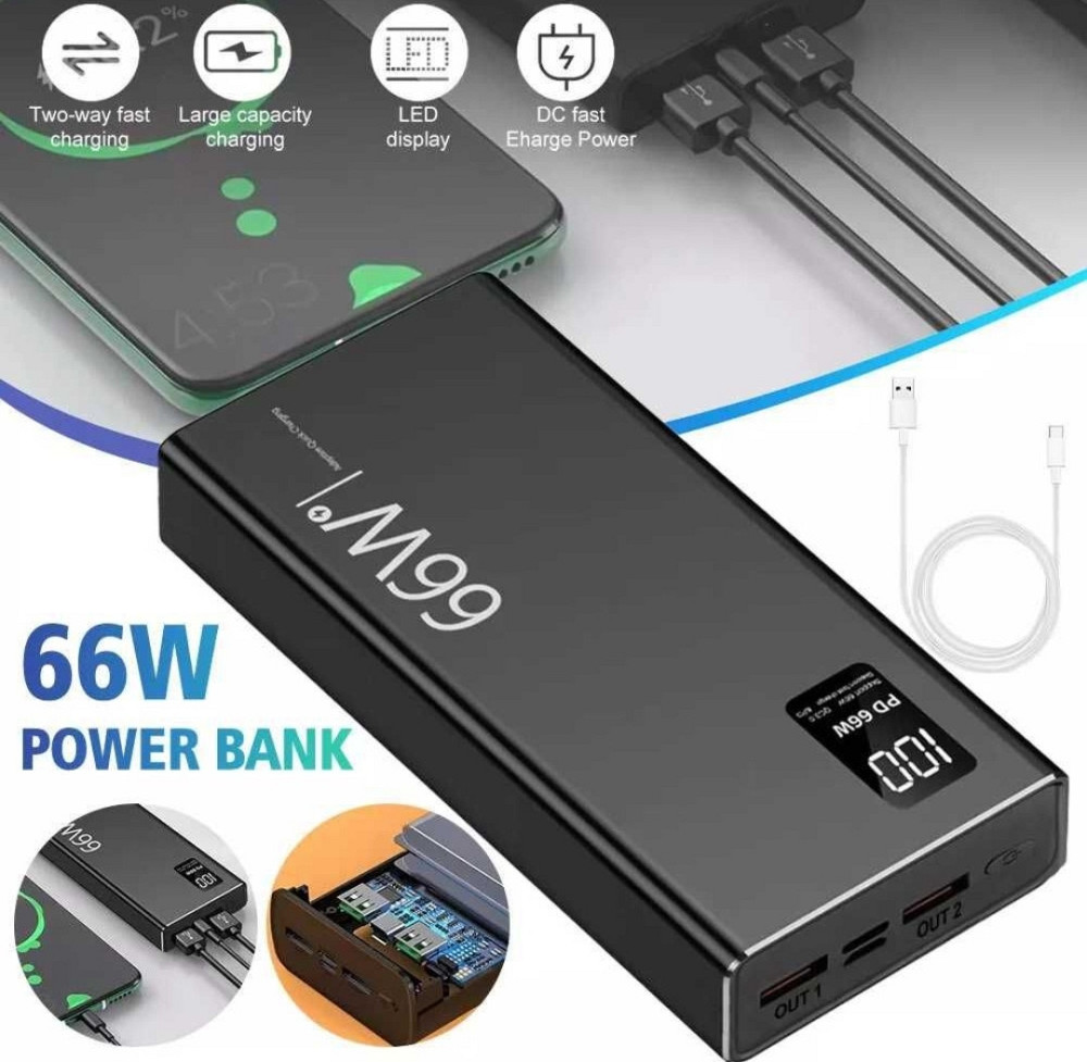 PowerBank(Павербанк)  со сверхбыстрой зарядкой  на 40000 mAh 66W. Киев - изображение 8