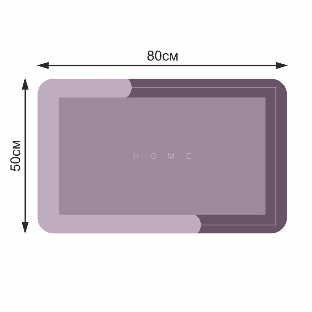 Диатомитовый коврик Aquarius Home для ванной Суперпоглощающий 50х80 см Кофе Буча - изображение 2