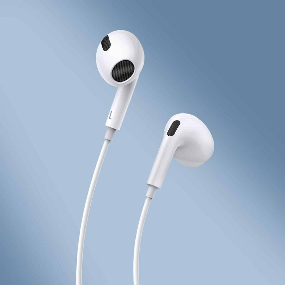 Навушники Baseus Encok 3.5mm lateral in-ear Wired Earphone H17 White Київ - фото 5