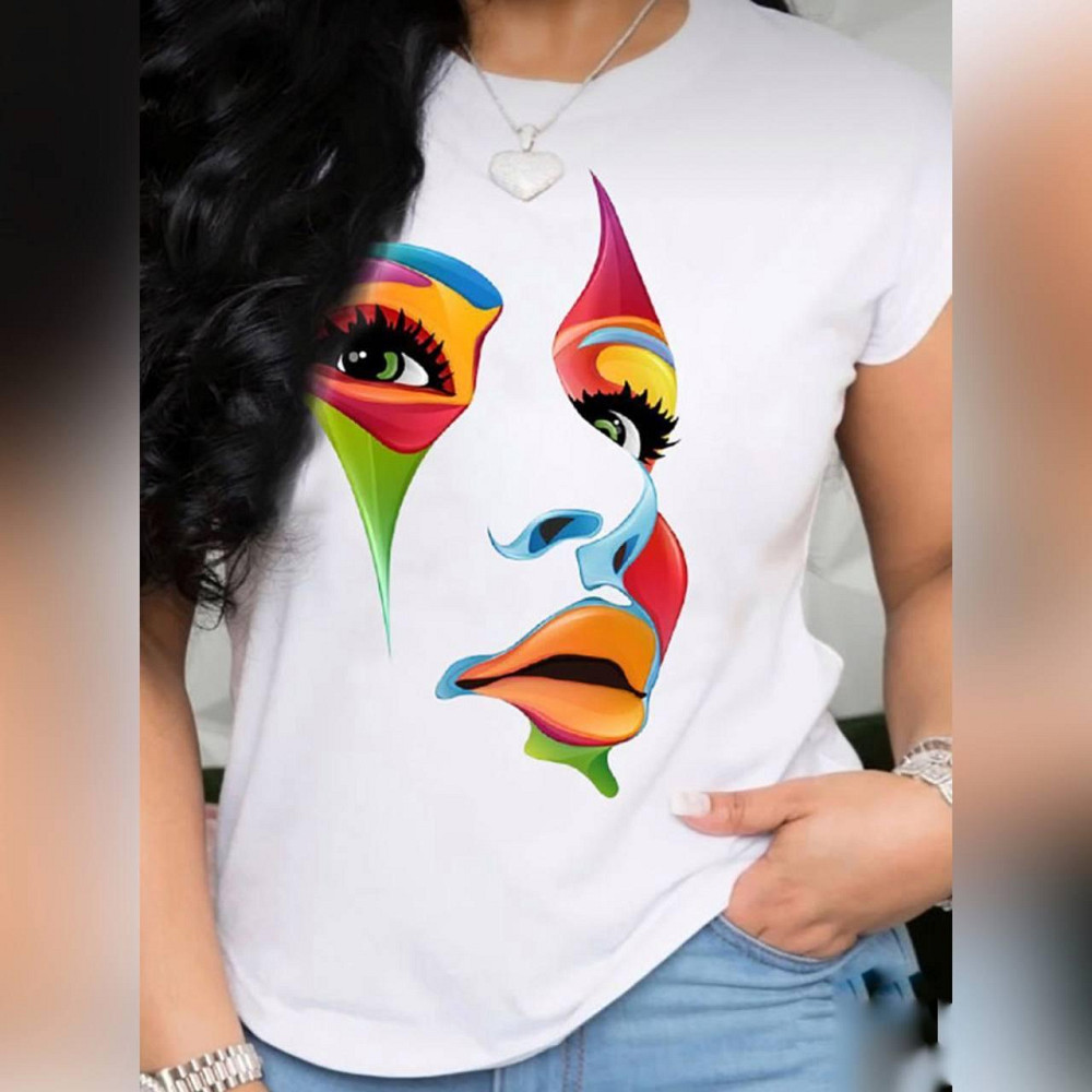 Футболка женская турецкий трикотаж 3D накат Белый Девушка Харьков - изображение 1