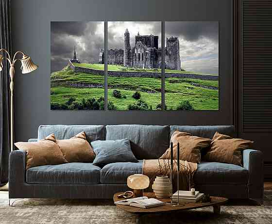 Модульная картина в гостиную / спальню    Старовинний  замок   ART-001_3A 70х130 см Киев