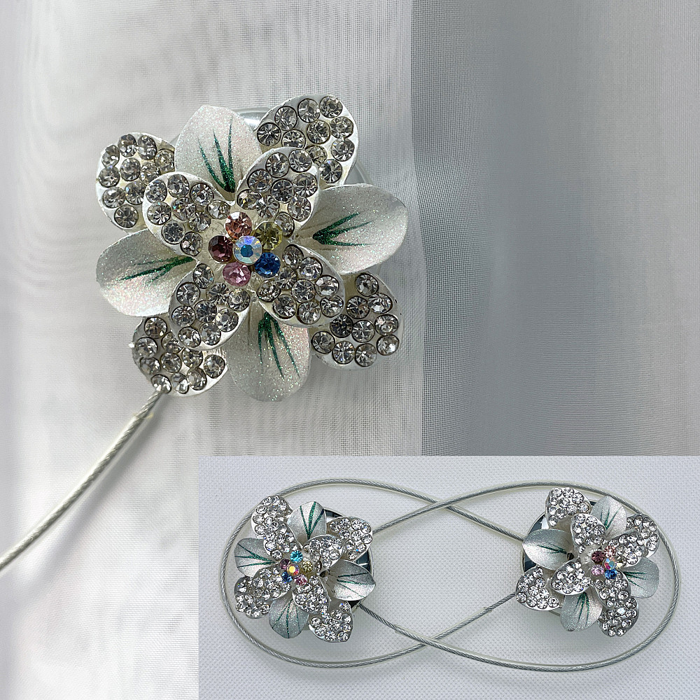 Магніти для штор та гардин "Flowers" набір 2 шт Різнокольоровий (81-229) Київ - фото 1