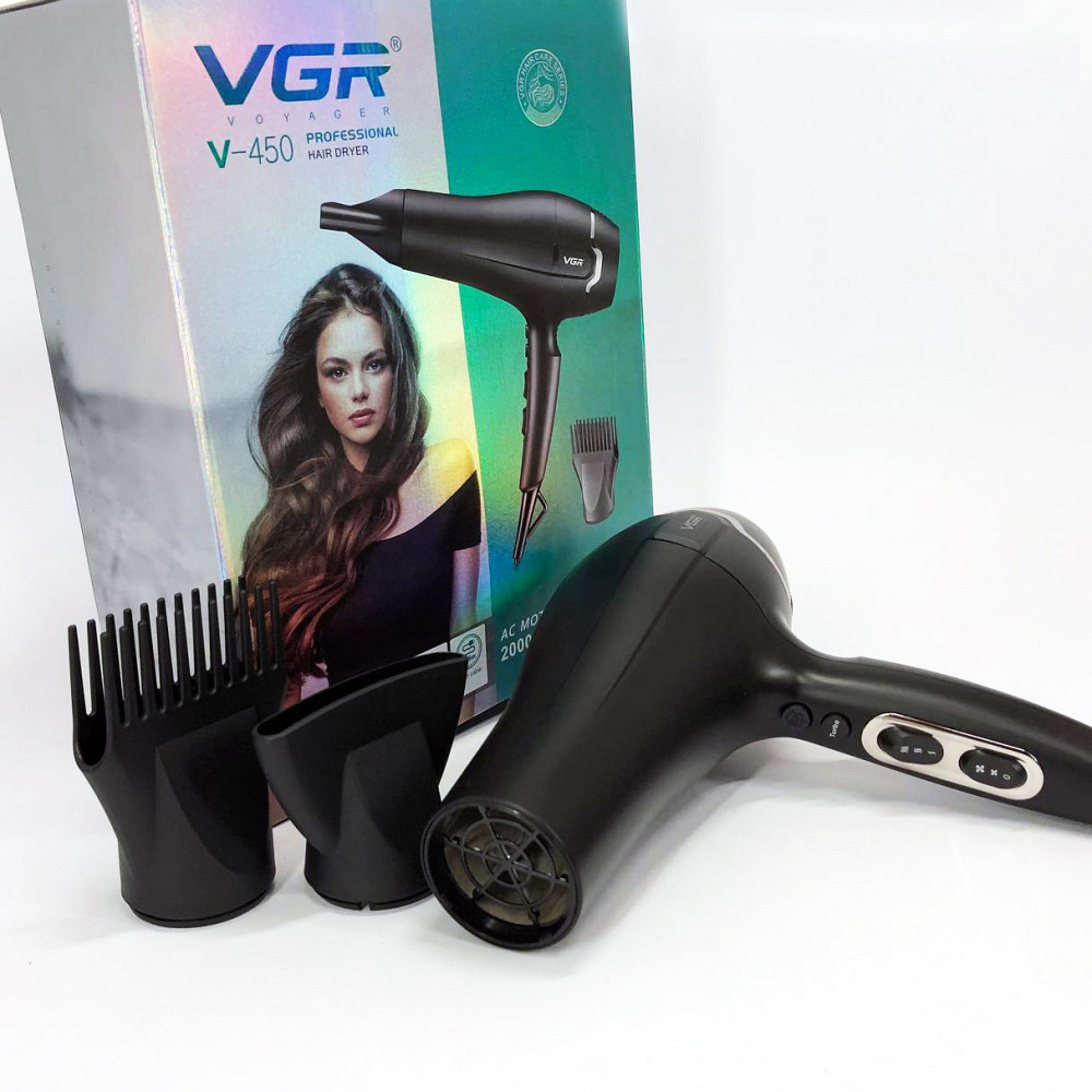 Фен для укладки прически VGR V-450, Фен с регулятором мощности и температуры Хороший для дома DU-71 Львов - изображение 8