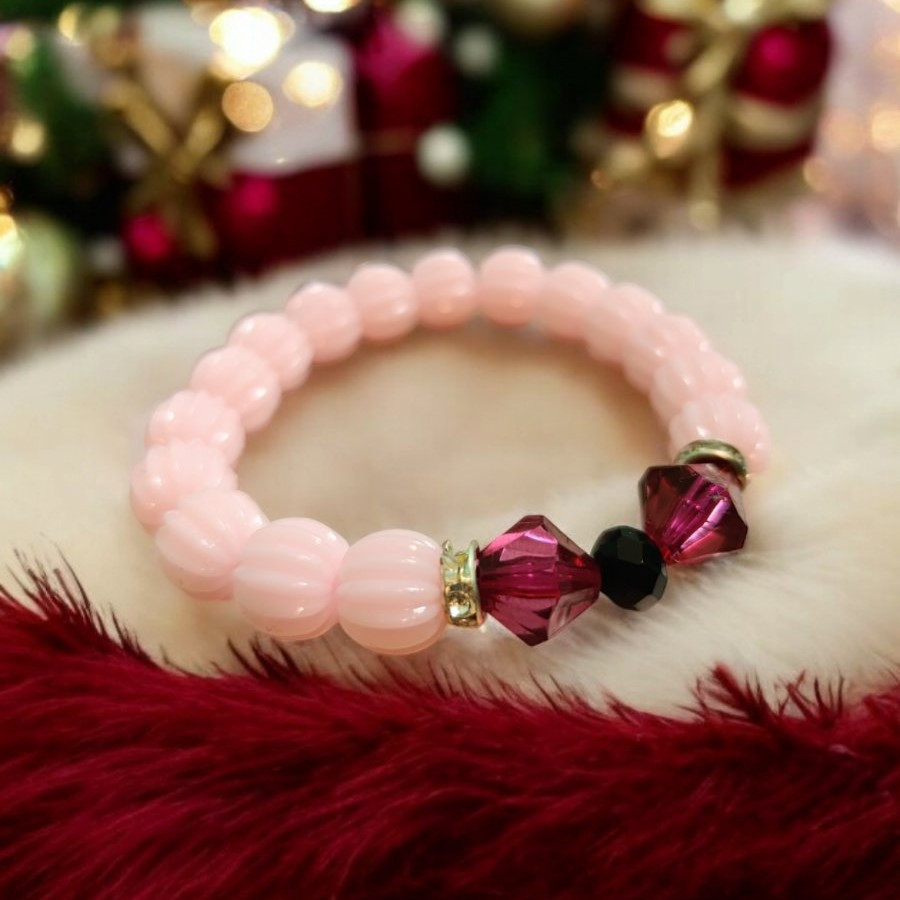 Браслет жіночій червоний рожевий кристалл гранат яскравий  Pago Одеса - фото 1