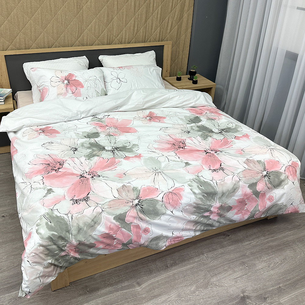 Комплект постельного белья Ранфорс, Decorator Cotton Collection Julia Евро 220х200 с разноцветным принтом (88-123) Киев - изображение 1