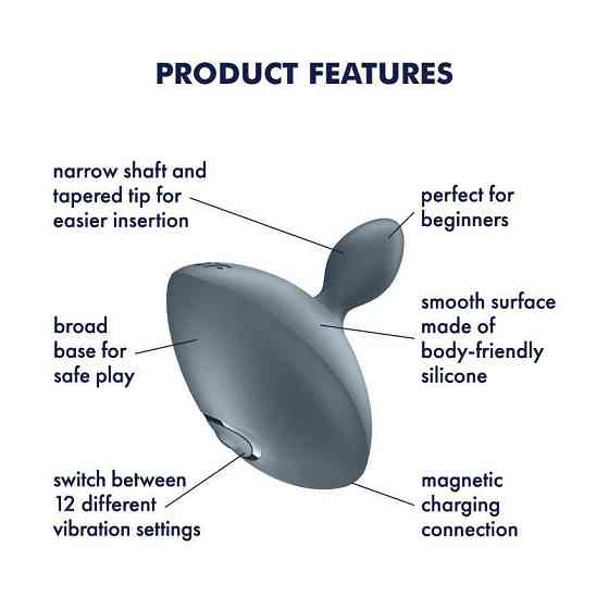 Анальна вібропробка Satisfyer Booty Absolute Beginners 4, для початківців, ввідна частина 3 см Sex Aura Київ