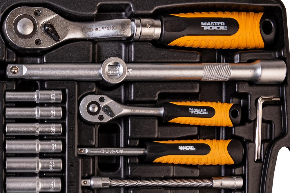 MASTERTOOL Набір інструментів MASTERTOOL PROFI ¼"&½" 111 шт 4-14 мм 10-32 мм CrV50BV30 телескоп Коломия - фото 9