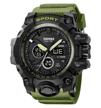 Годинник чоловічий наручний спортивний Skmei 2197 Зелений Вінниця