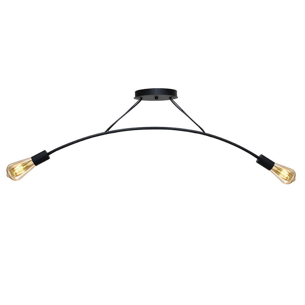 Люстра подвесная MSK Electric Orion на две лампы Е27 NL 9832-2 BK черная Одесса - изображение 1