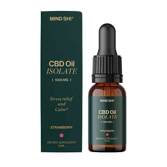 Каннабідіол CBD Mind Shi CBD Oil Isolate 1000 mg 10 ml полуниця Київ