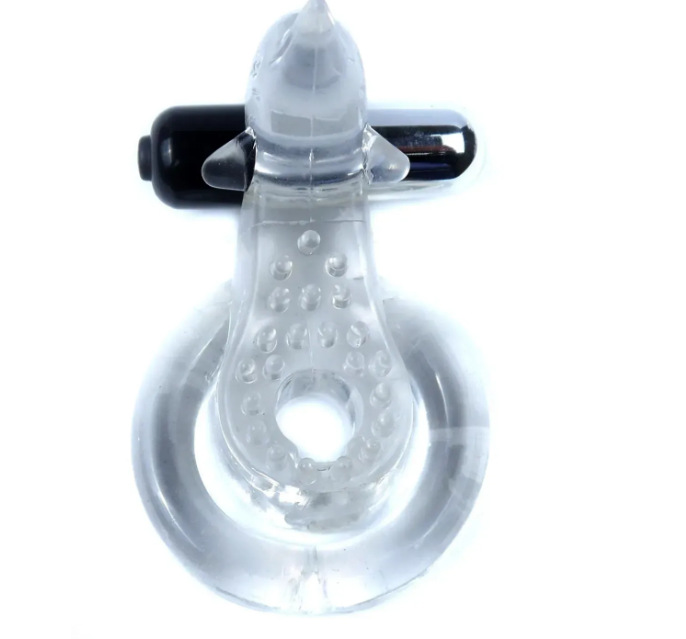 Эрекционное виброкольцо BOSS - Dolphin Vibro CockRing Clear, BS6700050 Sex Aura Киев - изображение 3