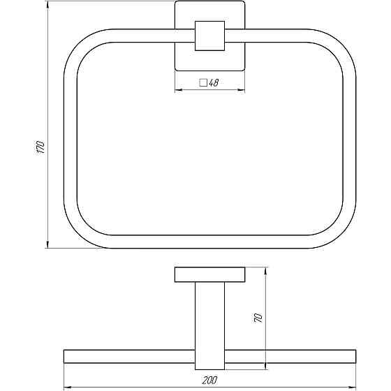 Тримач рушників Globus Lux SQ 9407 SUS304 Тернопіль