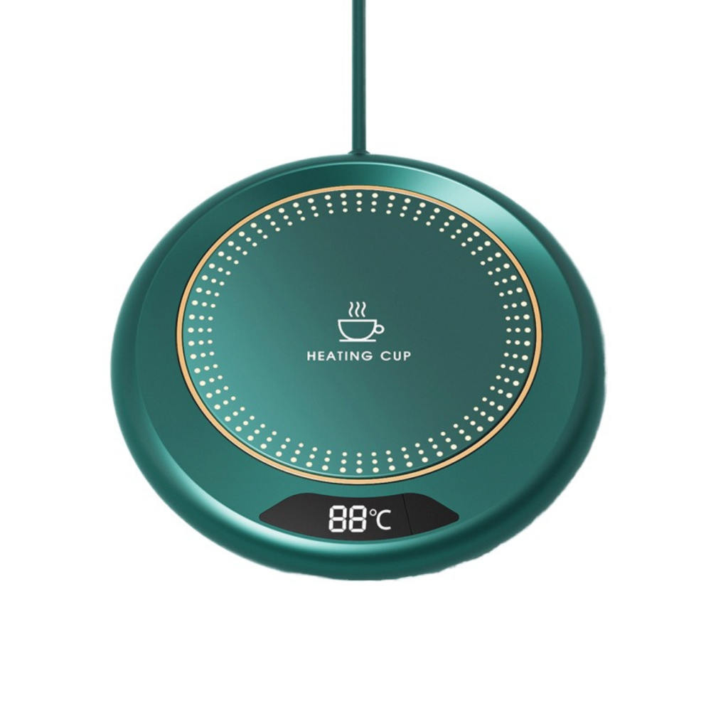 Підставка з підігрівом для напоїв, термонагрівач для чашки 20 Вт з USB-дротом і індикатором температури, зелений Кам'янець-Подільський - фото 6