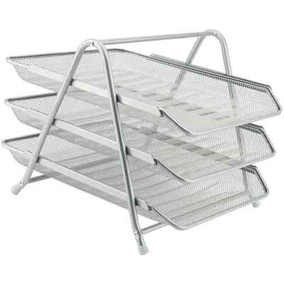 Лоток для паперів Axent горизонтальний 3-в-1, металевий, срібний (2122-03-A) Вінниця