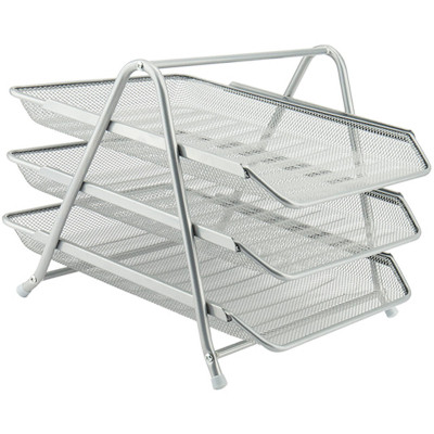 Лоток для паперів Axent горизонтальний 3-в-1, металевий, срібний (2122-03-A) Вінниця - фото 1