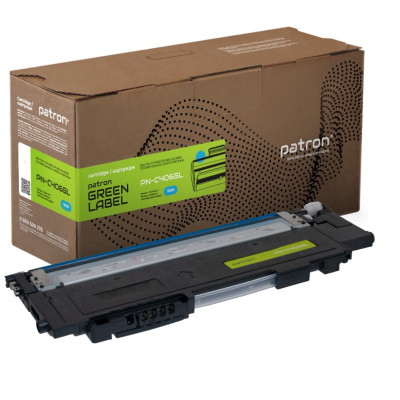 Тонер-картридж Patron Samsung CLT-406S Green Label, cyan (PN-C406GL) Винница - изображение 1