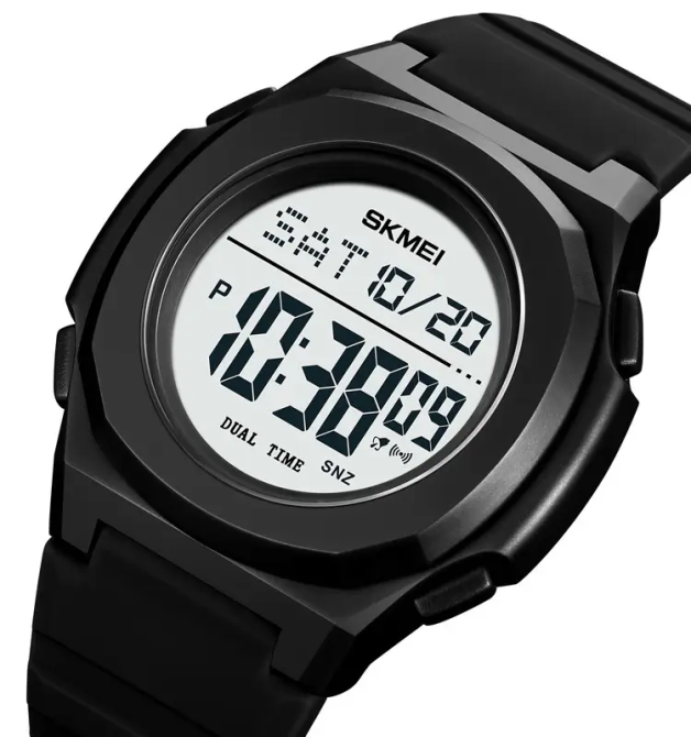 Спортивные наручные часы Skmei 2023 (Черный с белым) Винница - изображение 2