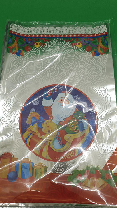 Упаковка новогодняя для конфет и подарков (25*40) №25 Новый Дед Мороз в санях (100 шт) Харьков - изображение 3