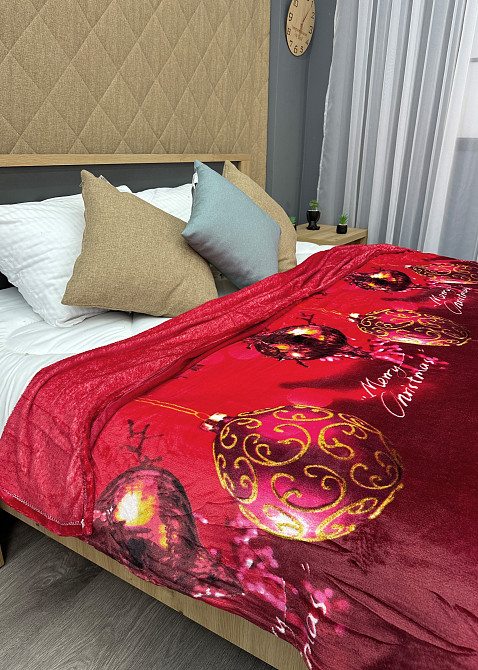 Плед-покрывало 200х230 см с рождественским принтом Разноцветный (87-323) Киев - изображение 8