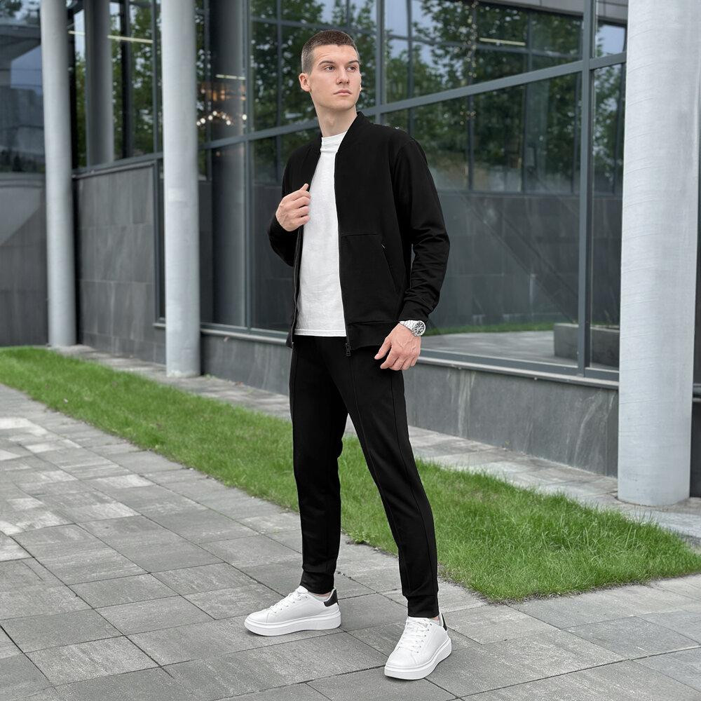 Чорний спортивний чоловічий костюм Pobedov Alpha. Комплект штани і кофта Київ - фото 2