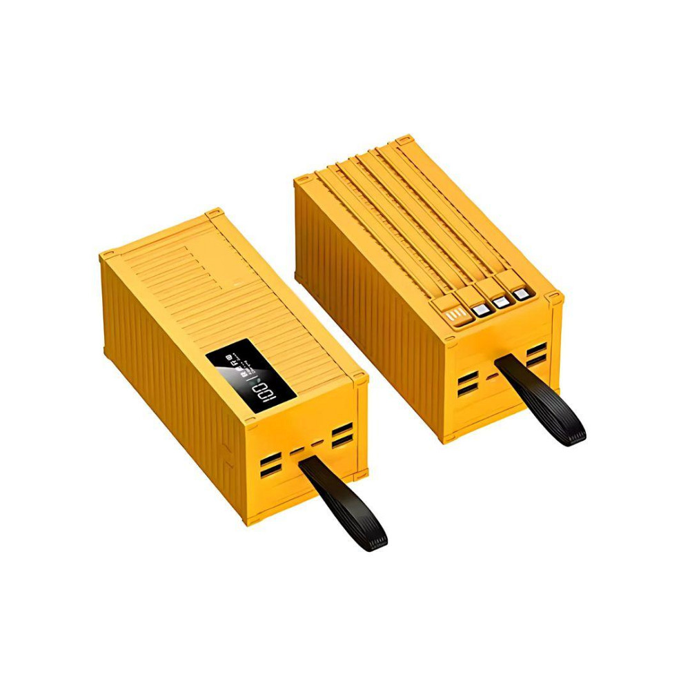Портативный павербанк внешний аккумулятор, с фонариком 20000мАч, Powerbank с быстрой зарядкой и кабелями Yellow Каменец-Подольский - изображение 6