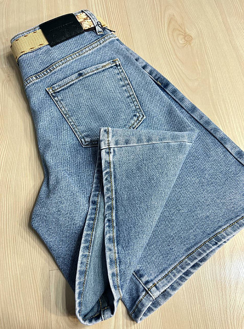 Шорти жіночі джинсові Moss 513 бермуди з високою посадкою і поясом-хусткою блакитні, блакитний, З2, 32, 86 см, 122 см Київ - фото 10