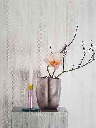 Шпалери вінілові на флізеліні Grandeco Textured vibes 0.53x10 під рогожку розмиті смуги структурні сірі бежеві Київ