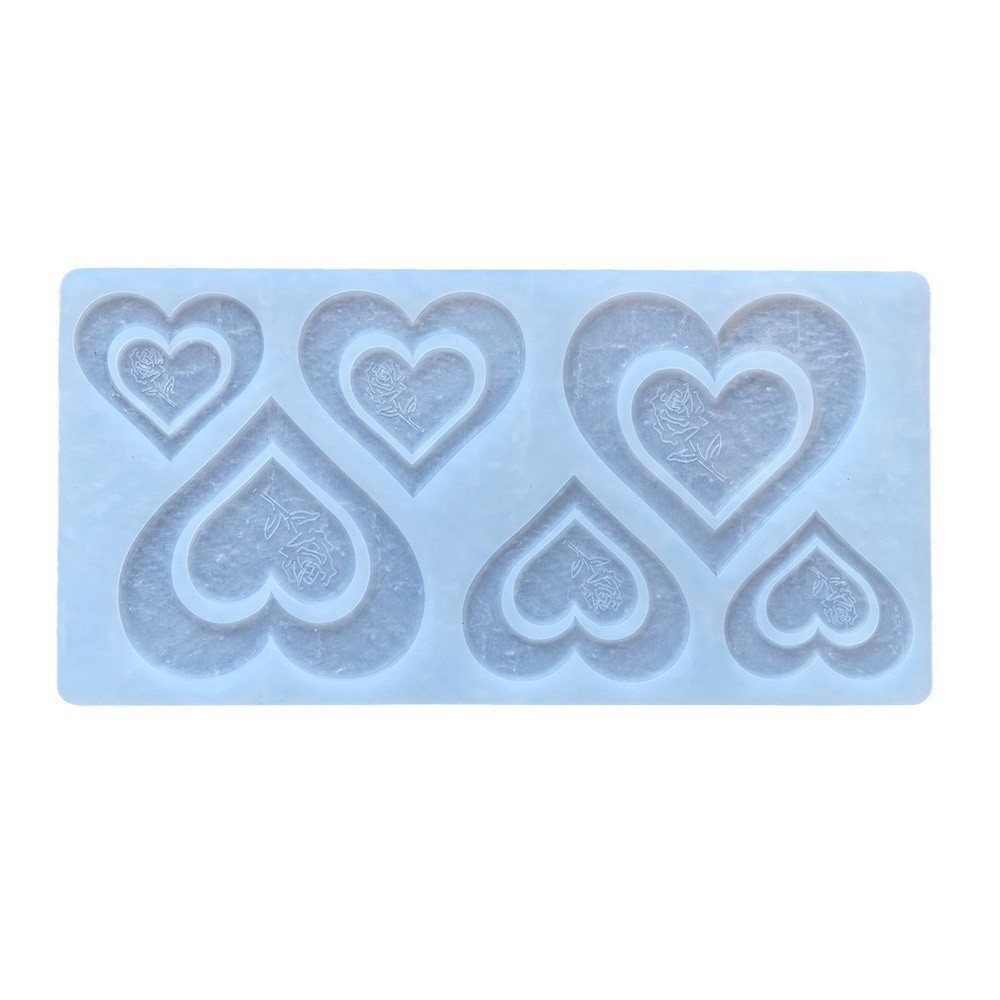 Молд силиконовый Сердечка 230 на 115 мм серый Киев - изображение 4