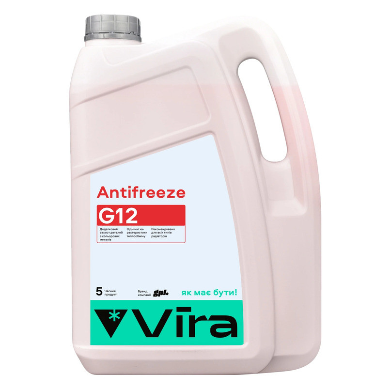 Антифриз Vira G12 -40°C готовый красный 5кг Львов - изображение 1