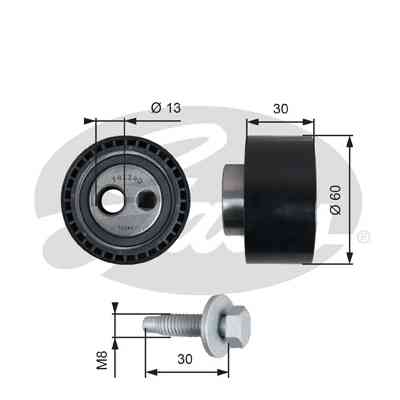 Ролик натяжителя ремня Gates T41140 Винница