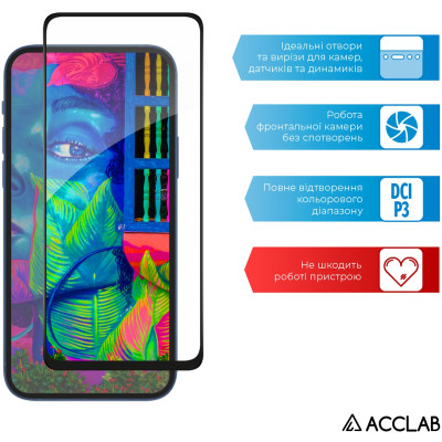 Стекло защитное ACCLAB Full Glue Xiaomi Poco M4 Pro 5G Black (1283126518959) Винница - изображение 5