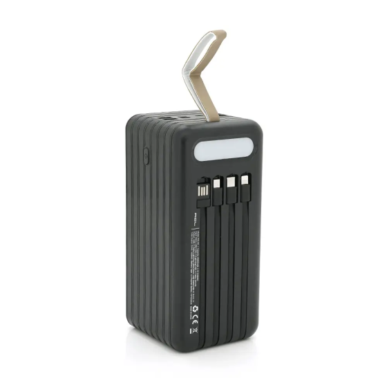 Универсальная зарядная батарея Power Bank ACL PW-94 80000mah + зарядные кабеля (Черный) Винница