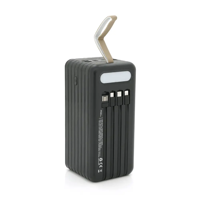 Універсальна зарядна батарея Power Bank ACL PW-94 80000mah + зарядні кабелі (Чорний) Вінниця - фото 3