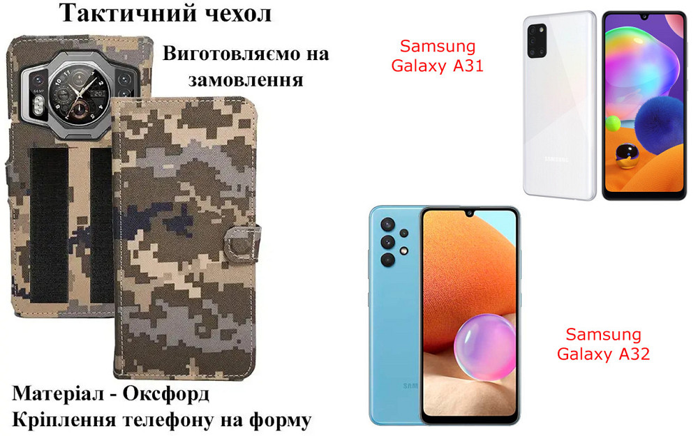 Тактичний чохол для Oukitel C36, Oukitel C37, Oukitel C38, кріпиться до спорядження на липучці Київ - фото 1
