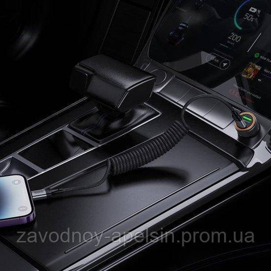 PD кабель Type-C lightning 27W Витой пружина (hoco) Одеса - фото 3