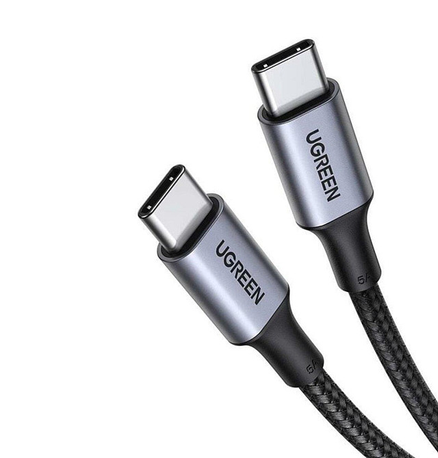 Кабель UGREEN US316 USB-C алюмінієві конектори, плетений 2m, колір чорний UGR-70429 Одеса - фото 2