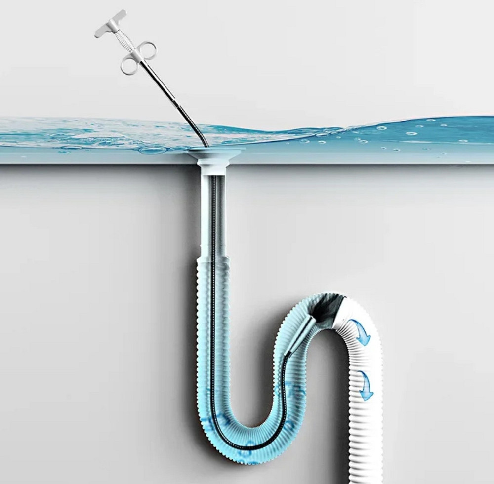 Трос с захватом для чистки труб 1,6 м черный Киев - изображение 7