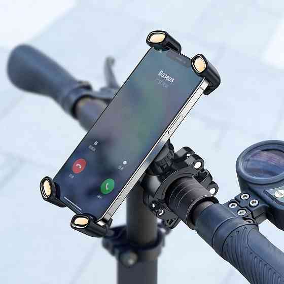Вело-мото держатель для смартфона Baseus Quick to take cycling Holder SUQX-01 (Черный) Николаев