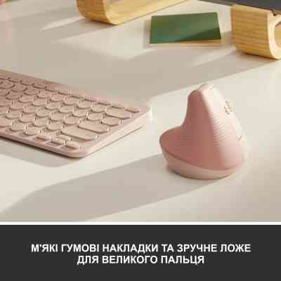 Мишка Logitech Lift Vertical Ergonomic Wireless/Bluetooth Rose (910-006478) Вінниця